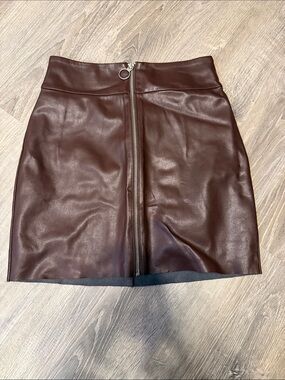Express Faux Leather Skirt - 4